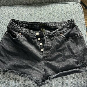 House of Harlow black denim cut off shorts